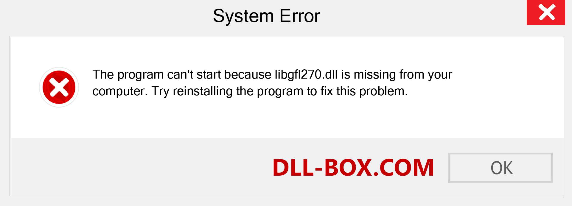  libgfl270.dll file is missing?. Download for Windows 7, 8, 10 - Fix  libgfl270 dll Missing Error on Windows, photos, images